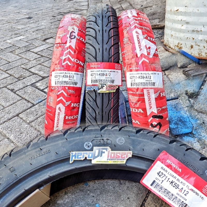 Ban AHM 90/80-14 Tubbless FEDERAL ASLI Vario110 vario 125-150