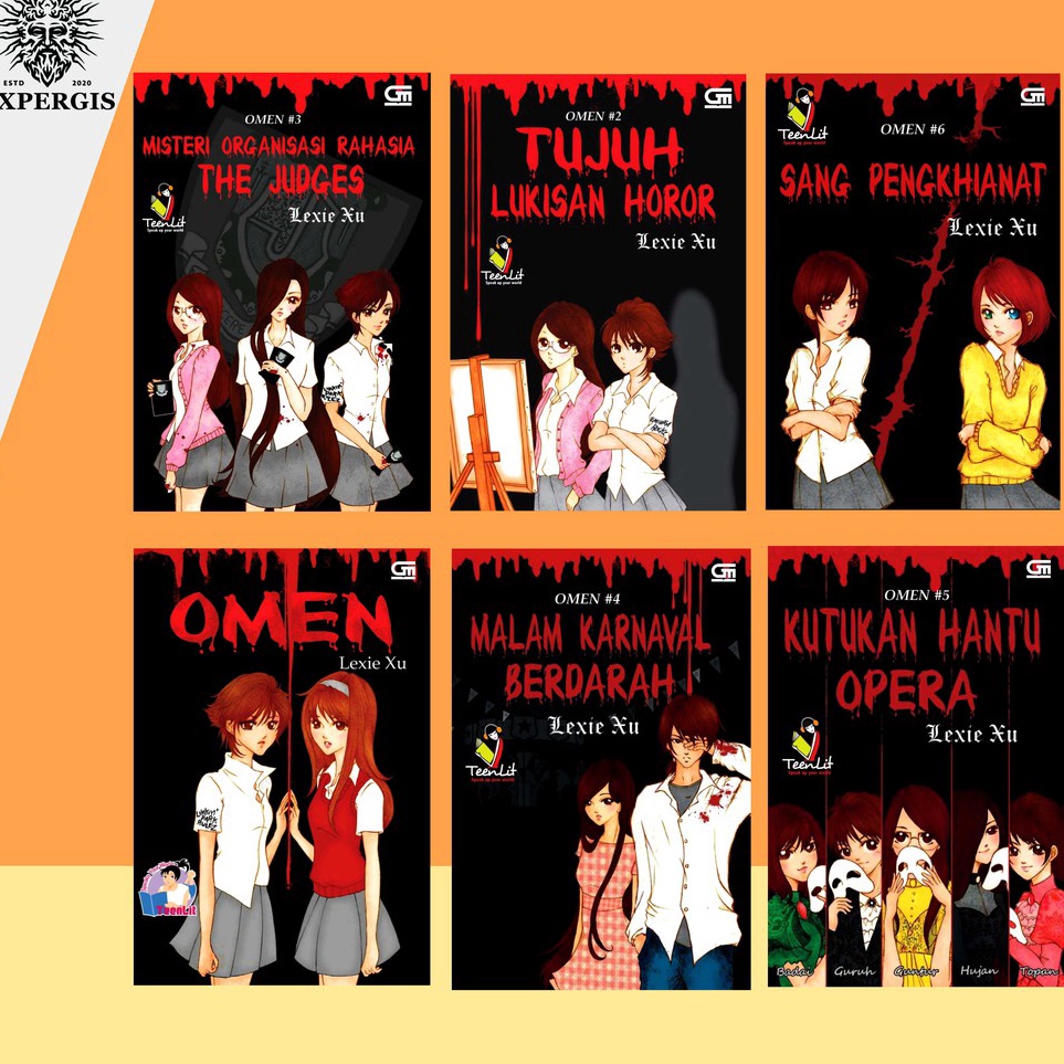 KODE U27A Indo Buku Novel Horror Misteri Teenlit OMEN SERIES  Seri Lexie Xu 1 2 3 4 5 6 7 Lengkap