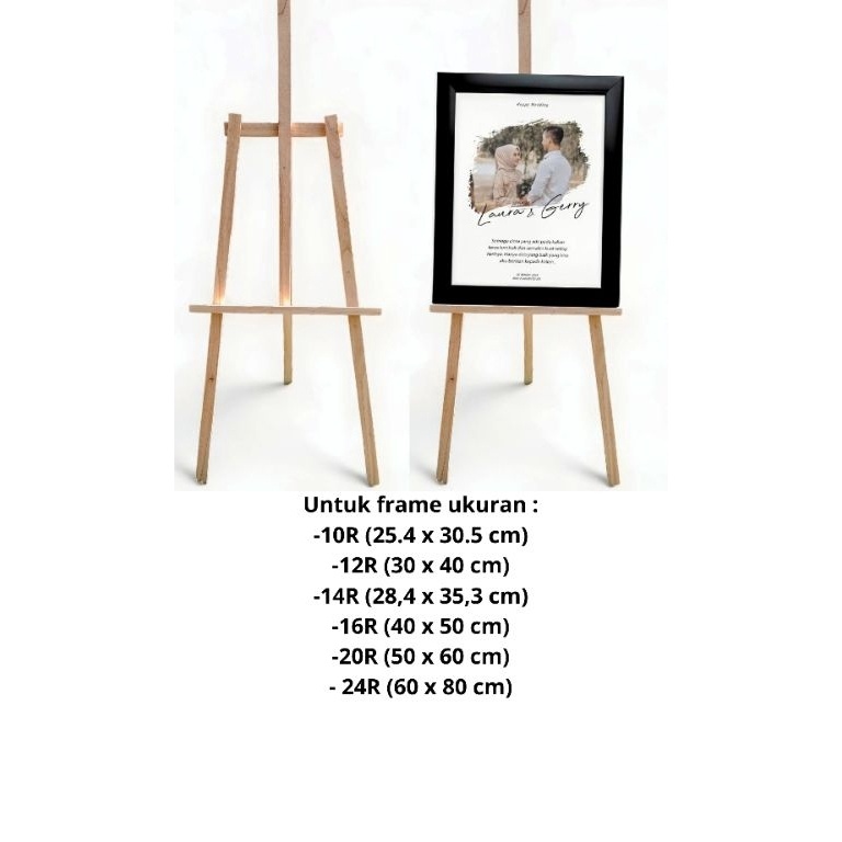 

KODE D5V Stand Frame Stand Foto Pernikahan atau Stand Lukis Wooden Easel T13cm x L5cm Dekorasi Pernikahan Stand Bingkai Stand Kanvas Foto Prewedding Stand Akrilik