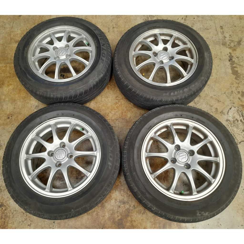 VELG MOBIL OEM SECOND/BEKAS STD JAZZ VTEC R15X6 4X100 ET53 +BAN DLP 185 65