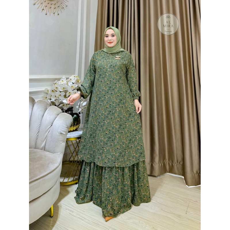 Gamis malaysia motif terbaru | GAMIS MALAYSIA CERUTY ARMANI BABYDOLL MOTIF | DRESS MELAYU MOTIF FULL