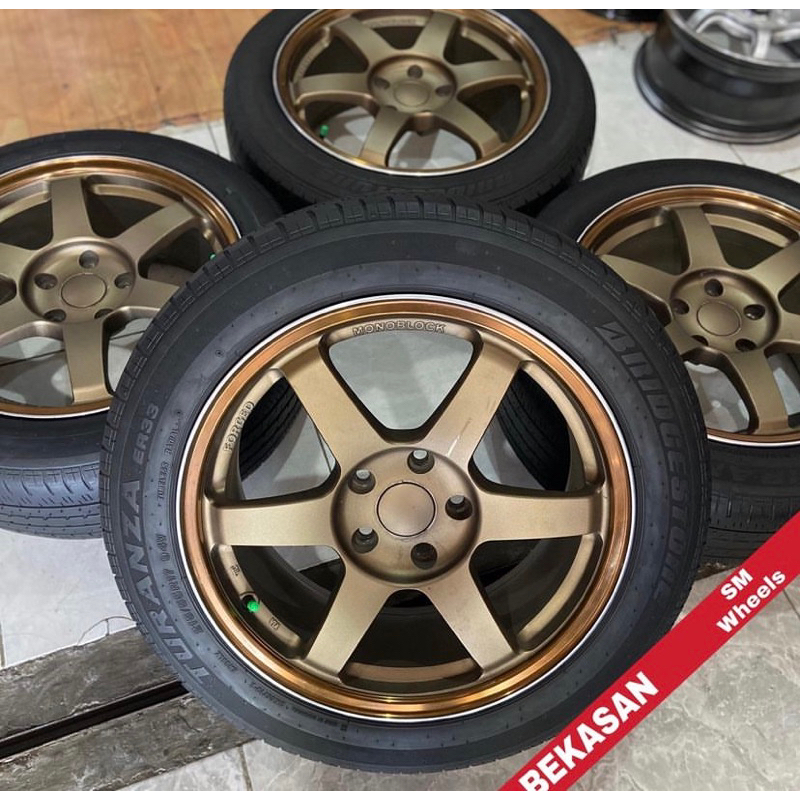 (4pc) Velg Bekas R17 Volkrays TE37 OG . Sumber Mulya Wheels. Velg mobil. toko velg Semarang. Velg ba