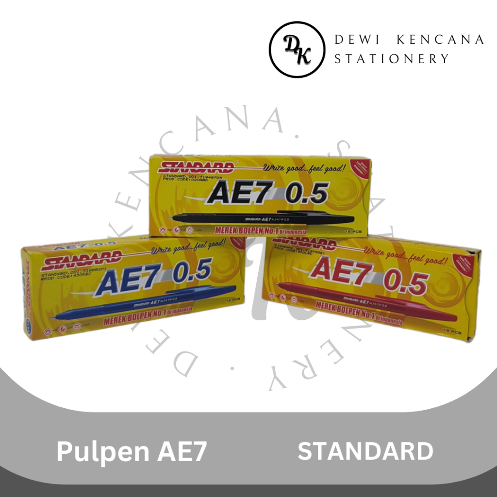 

Pulpen Standard AE7 0.5 1 Pak Isi 12 Pcs