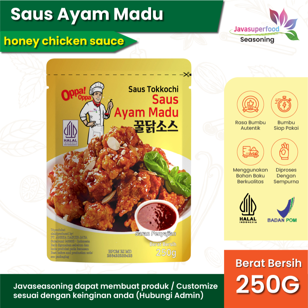 

(HALAL) Saus Instan Saus Ayam Madu 250g HONEY CHICKEN SAUCE 250g.