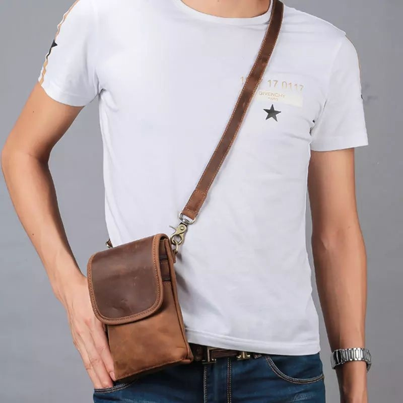 Tas Selempang Pria Kulit Asli Crazy Horse - Tas Kulit Pria