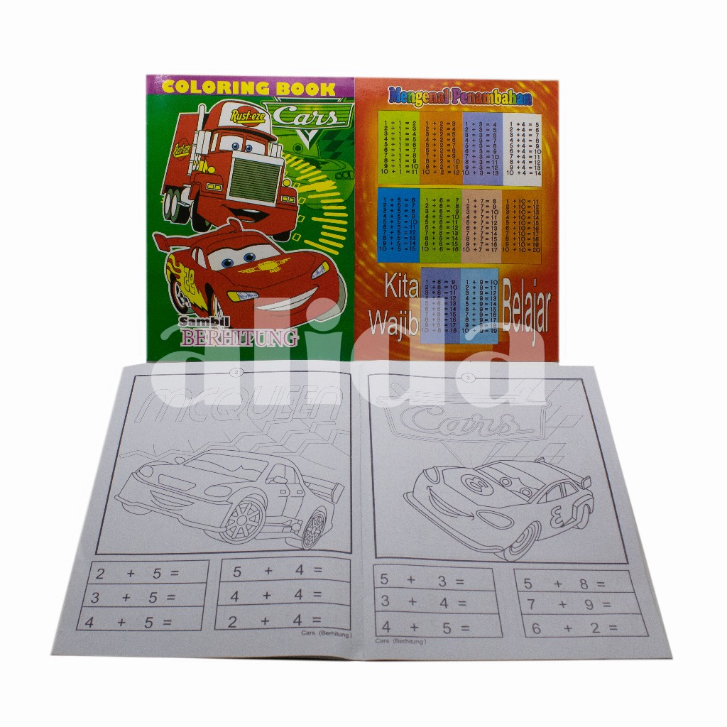 Buku Mewarnai Tokoh Kartun Upin Ipin Tayo Pony Lol Frozen dll belajar Membaca Menulis Menghitung