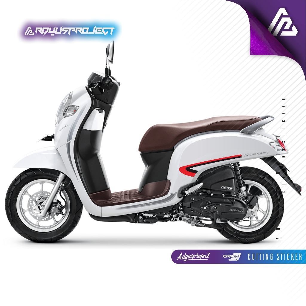Striping All New Scoopy Vespa Style 01 Cutting Sticker Scoopy 2017 - 2019