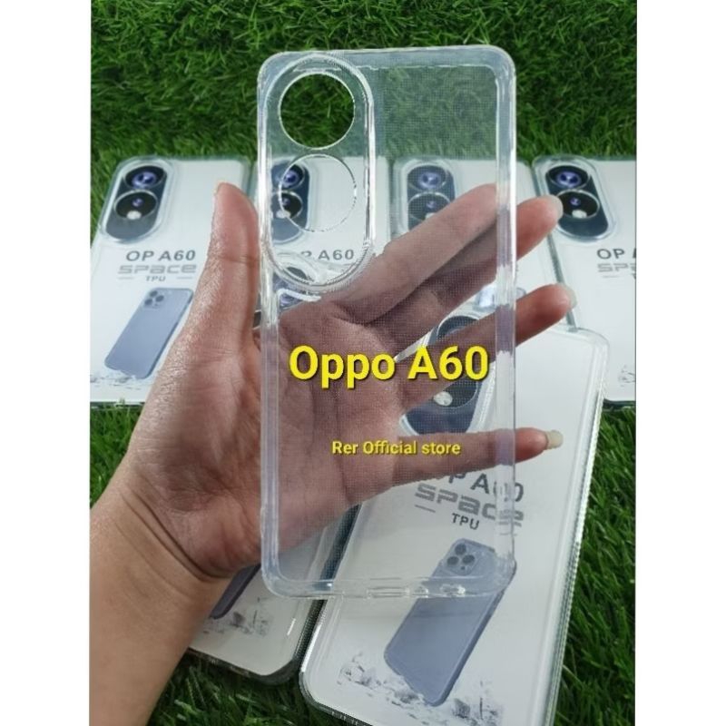 soft case bening transparan tipe HP oppoA60 casing airbag protec camera