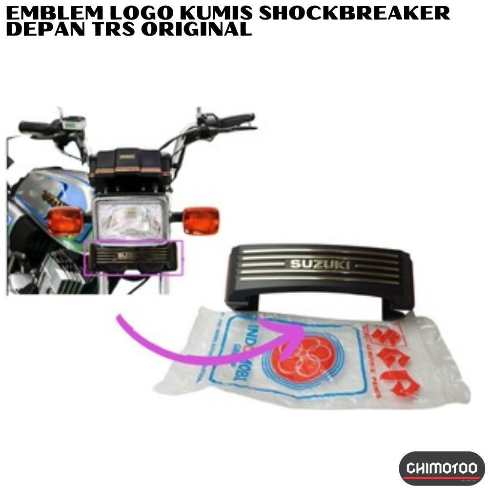 Emblem Logo Kumis Shock Depan Kumis Fork  Suzuki Trs Original