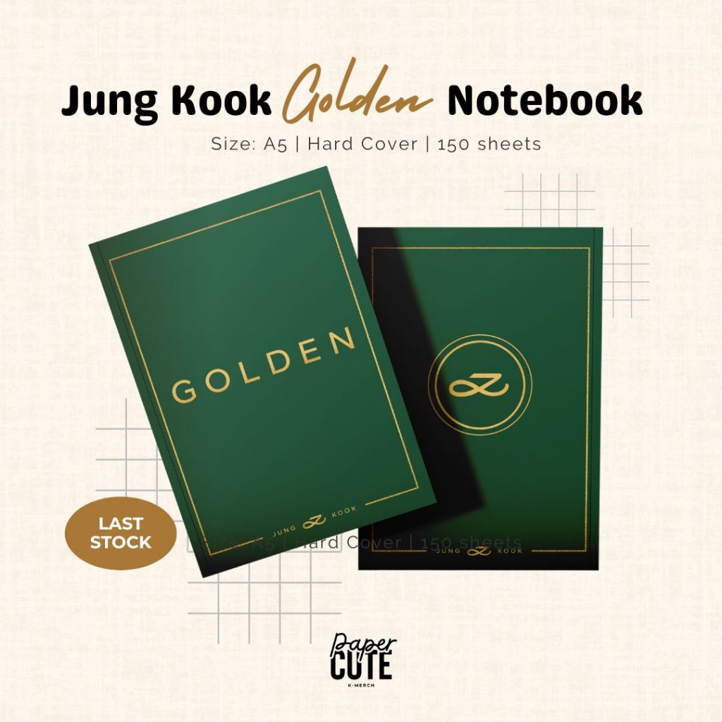

Buku Tulis Polos Catatan A5 Notebook Hardcover Jungkook BTS