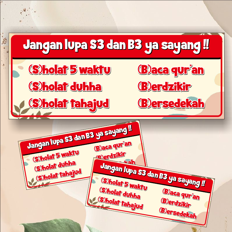 

Stiker jangan lupa solat bersedekah berdzikir waterproof