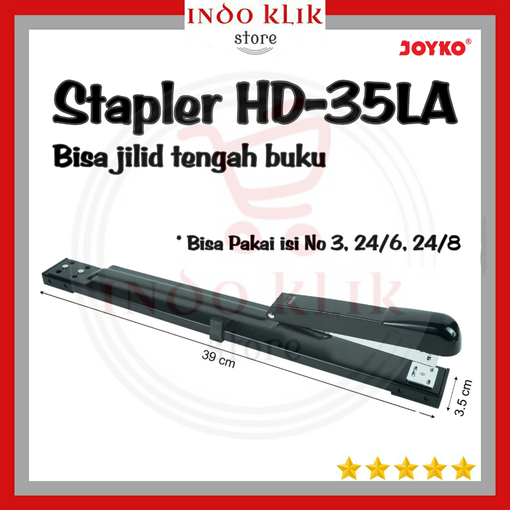 

Stapler HD 35LA Panjang Joyko / Alat Stapler Jilid Tengah HD-35LA / Stapler Kertas Tengah HD 35 LA