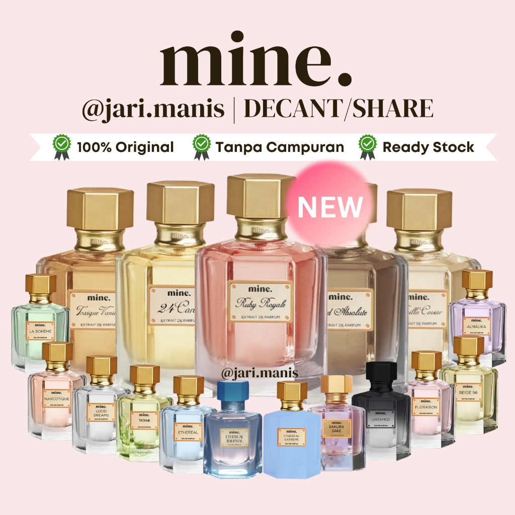 decant share Mine Perfumery Ethereal vanilla caviar berry tatami tester parfum