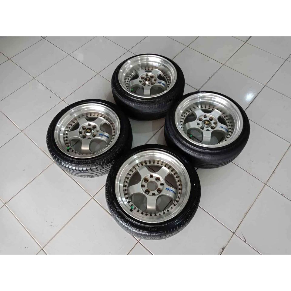 Velg Mobil Bekas Sirion Brio Ayla Agya WORK MEISTER R16 + Ban