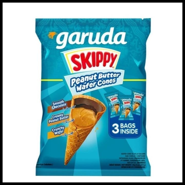 

Garuda Skippy Peanut Butter Wafer Cones Skippy Garuda Cone Selai Kacang Isi 3 Cones [45 Gr]