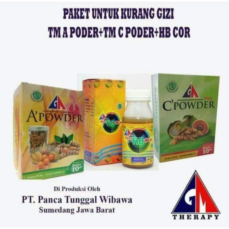 

Herbal kabuyutan paket herbal kurang gizi saplemen gizi A powder Hbcor C powder