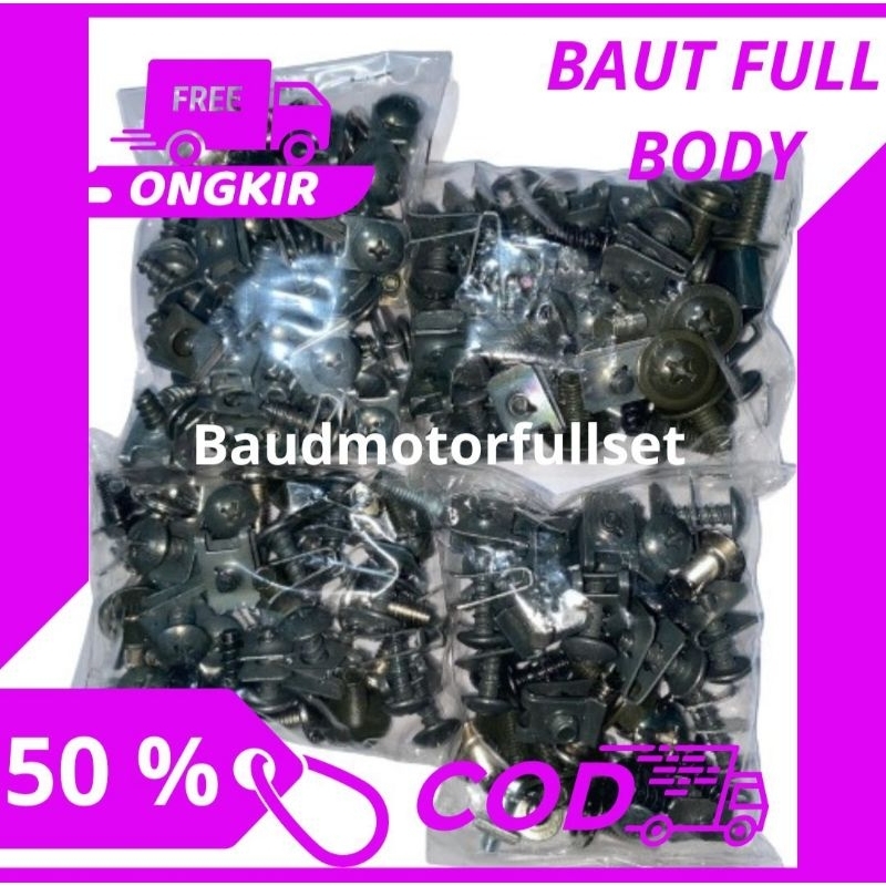 Satu set baut / baud mur full body motor Beat Fi thn 2012-2014