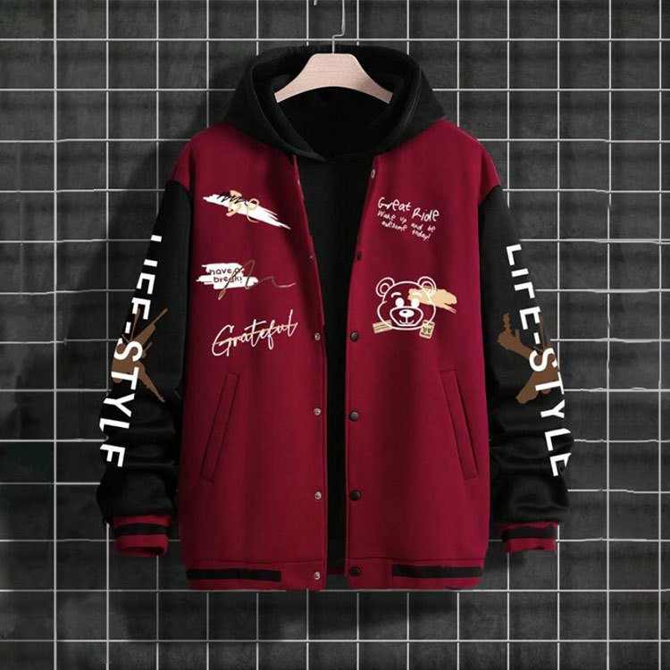 M-XXL Jaket Baseball Varsity Oversize WanitaJaket Baseball Korea-Dewasa Anak-Jaket Korea Trendy Kece