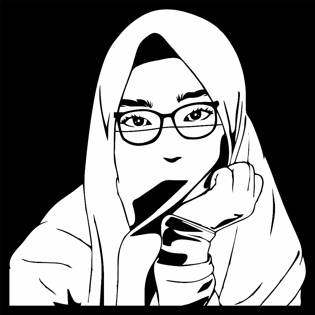 SINDEH GRAPHICA CUTTING STICKER KEREN STIKER SEPEDA MOTOR ATAU MOBIL WANITA HIJAB MUSLIMAH