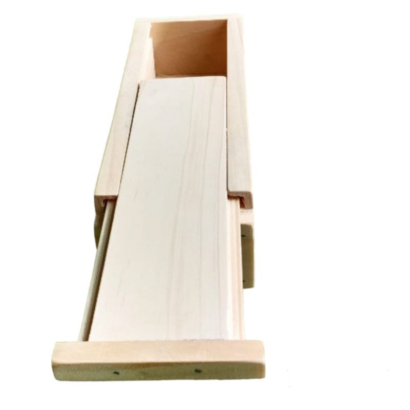 

Kotak pensil kayu ukuran 25×5×5 cm full kayu
