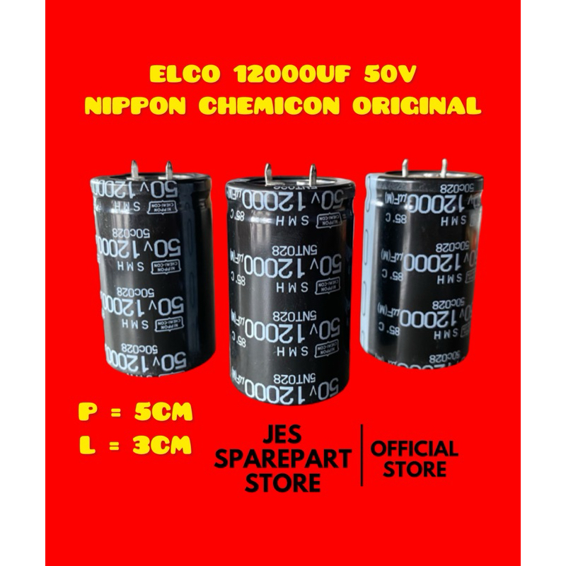 ELCO 12000UF 50V NIPPON CHEMICON ORIGINAL