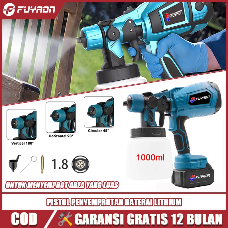 FUYAON Alat Semprot Cat Electric Spray Gun 1000ML Pistol Semprot Mesin Semprot Cat Semprot Listrik B