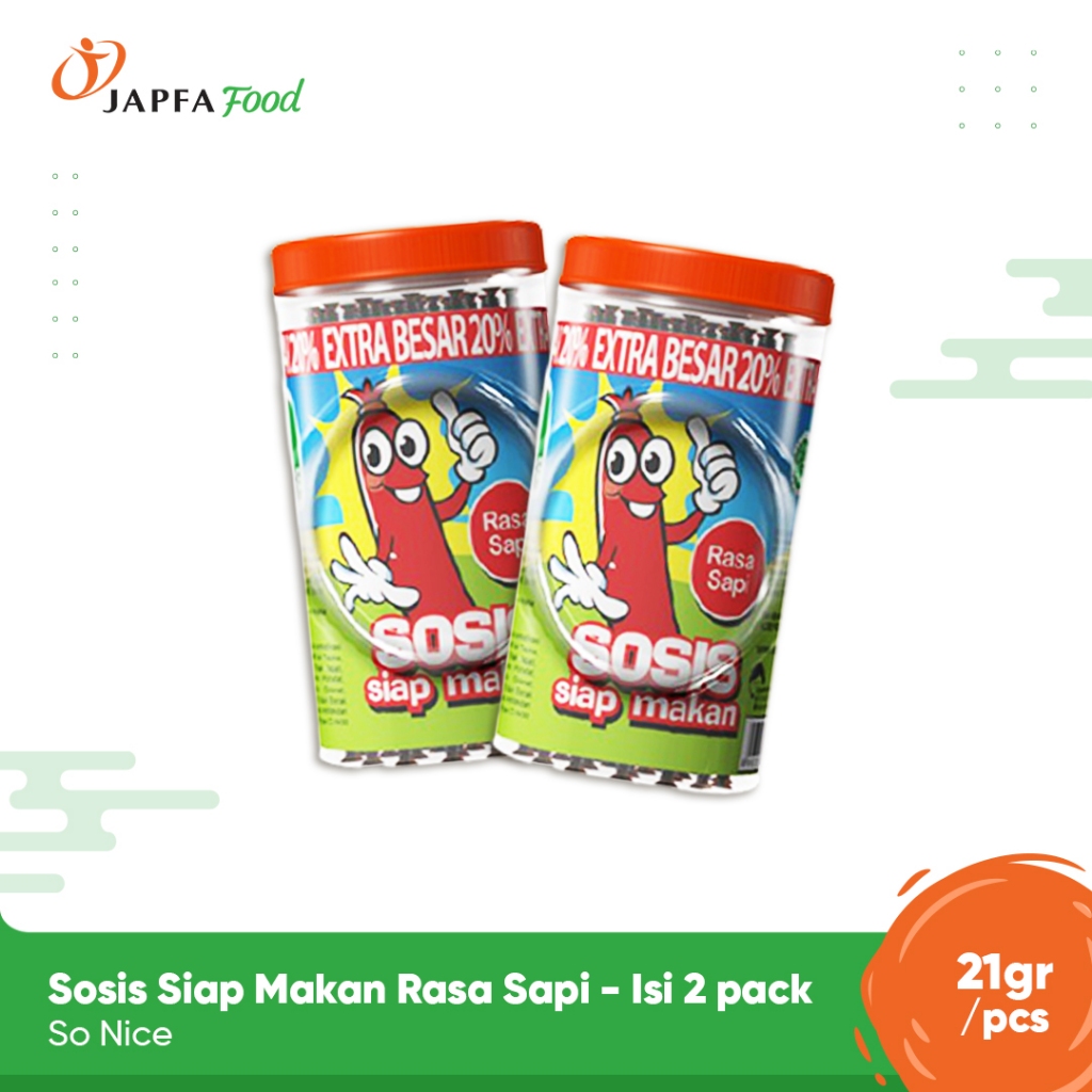 

So Nice Sosis Siap Makan Rasa Sapi 24 Pcs x 21 gr - Isi 2 pack