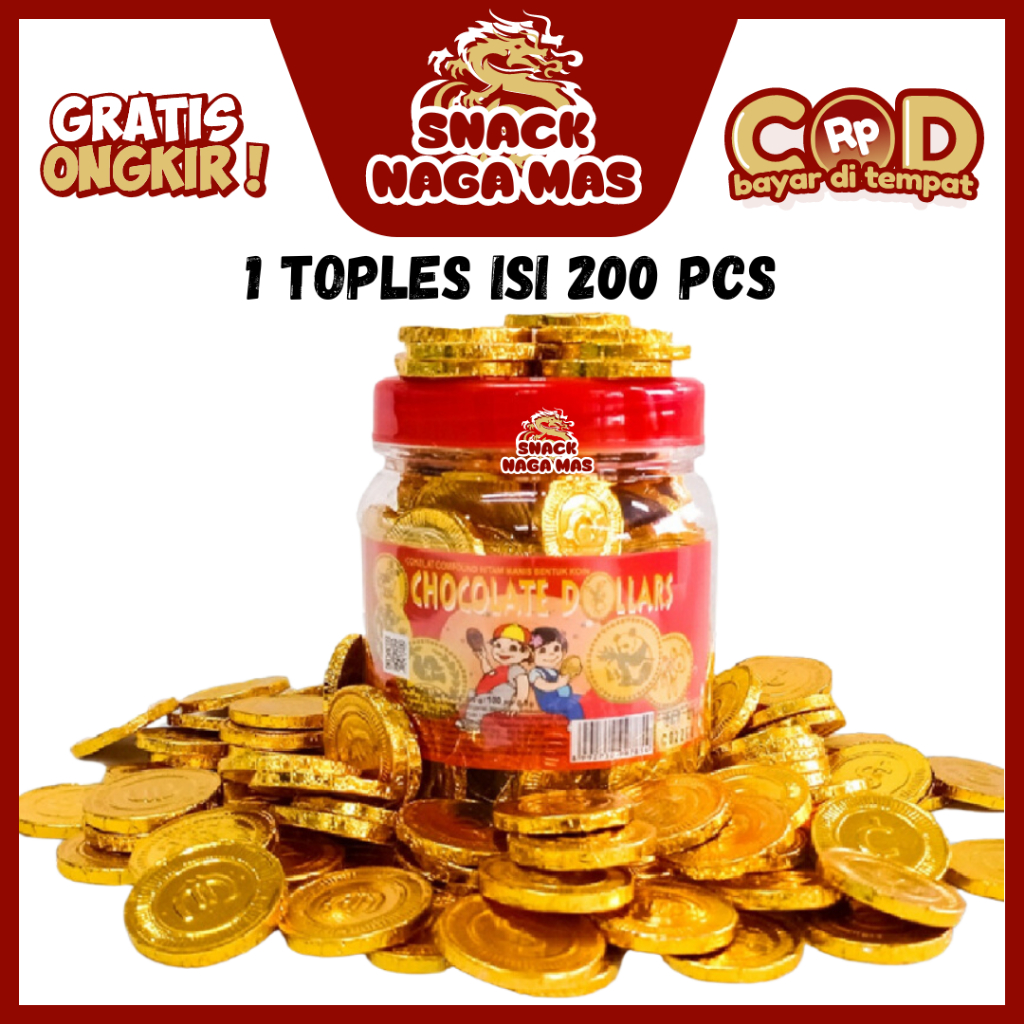 

COKLAT KOIN KEPING DOLLAR ISI 200 [1 TOPLES ISI 200 PCS]