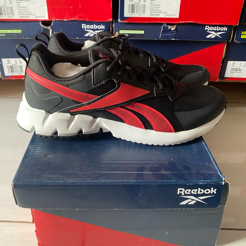 Sepatu Pria Hitam Reebok HQ3625 Running Casual Sneakers Size 42 Original Store Terbaru