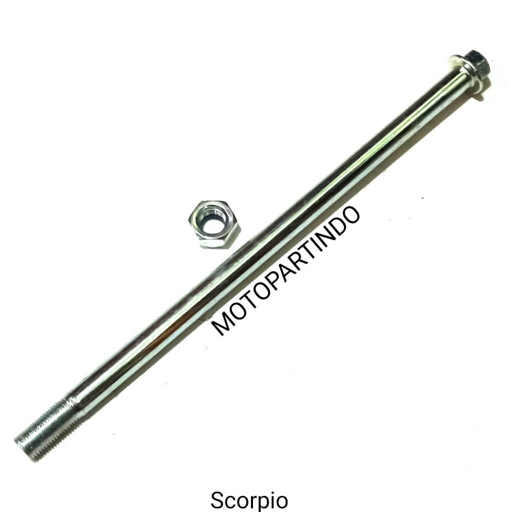 AS SWING ARM FORK TENGAH SCORPIO LAMA PIVOT AXLE SHAFT SCORPIO Z ENR