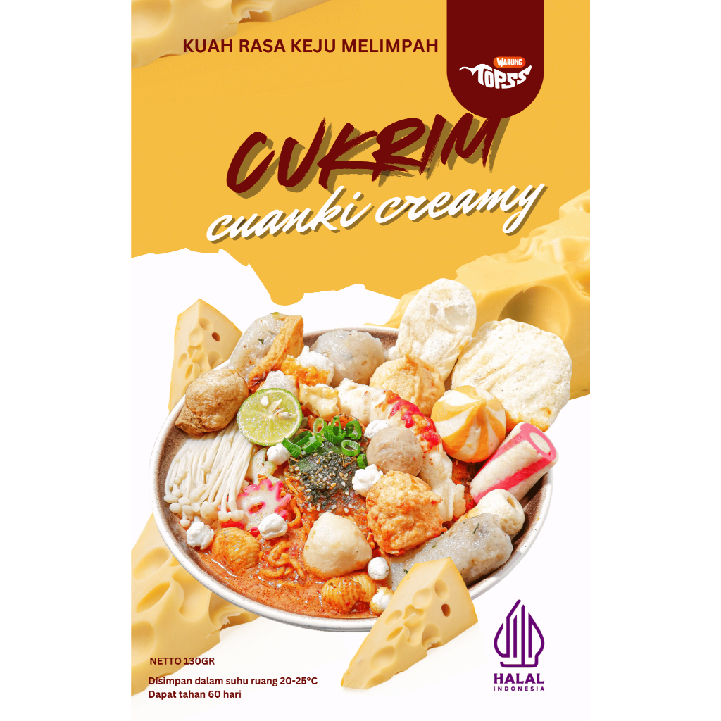 

CUKRIM Cuanki Creamy Warungtopss Cuanki Instan Reguler viral rasa Keju