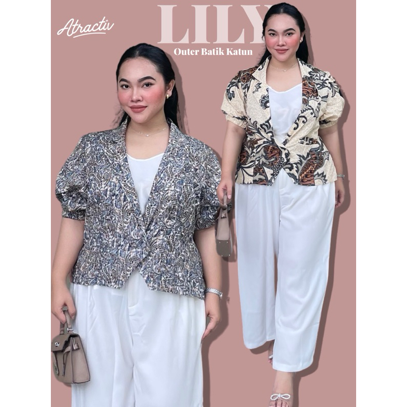 ATRACTIV Outer Batik Jumbo Wanita LD120 LD130 LD142 Bolero Batik Jumbo Wanita Lily Outer Batik Cardi