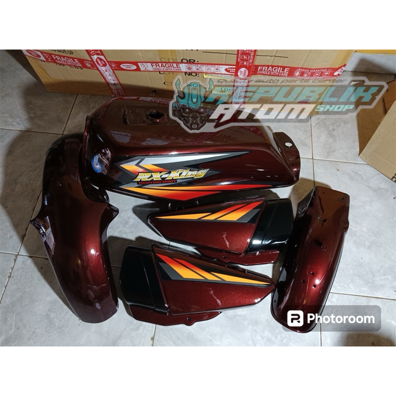 body set yamaha rx king bodi set yamaha rx king custom merah marun tua tangki set yamaha rx king