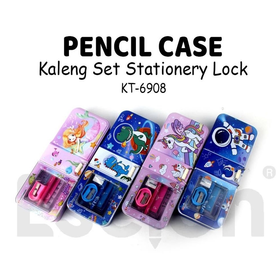 

KODE U48T Kotak Pensil Kaleng Set Karakter Lock KT698 Tempat Pensil