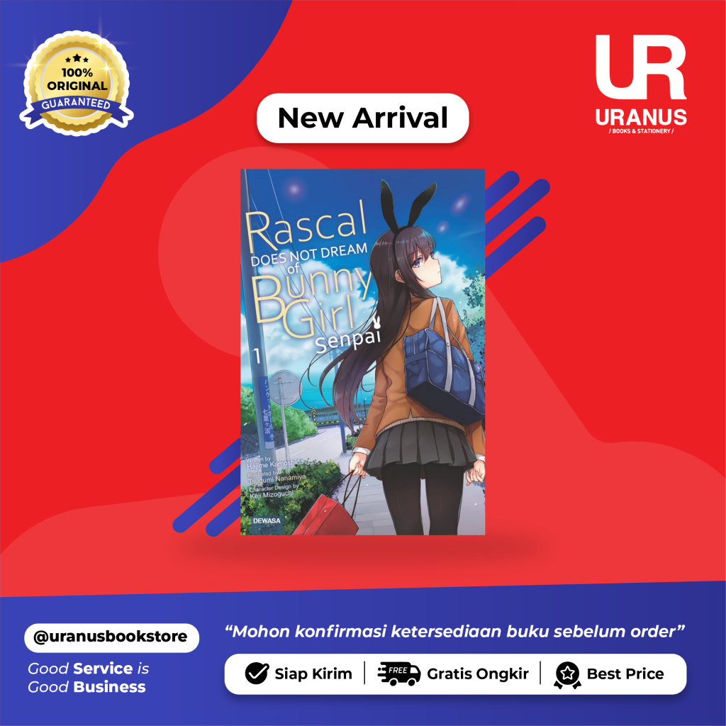 RASCAL DOES NOT DREAM OF BUNNY GIRL 1 - PGI - 100% ORI - TOKO BUKU URANUS NGAGEL SURABAYA