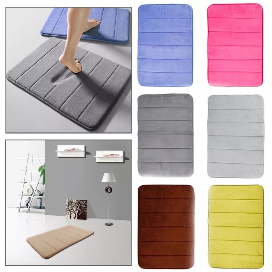 MH - Keset Kaki Foam 40x60cm Anti Slip Kamar Mandi Dapur Keset 40x60