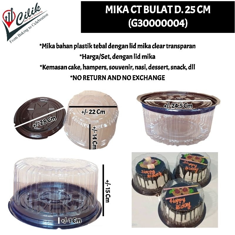 kemasan+packaging+wadah+mika+CT+bahan+plastik+bulat+round+10 cm+15 cm+15 cm handle+18 cm+20 cm+22 cm