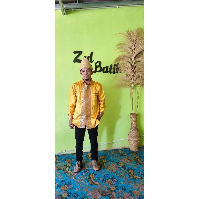 BAJU MELAYU PRIA MOTIF SONGKET