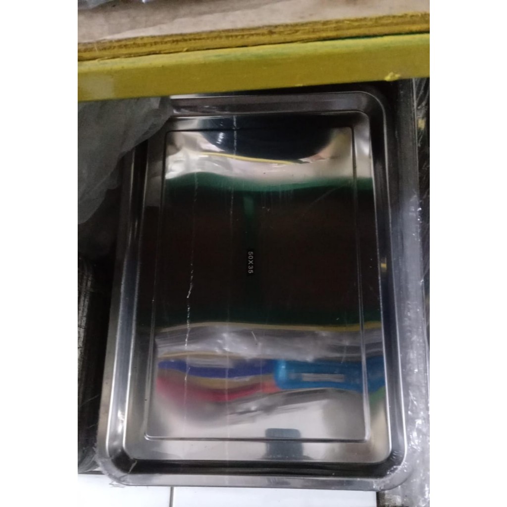 Nampan Stainless Baki 50 x 35 x 3cm Wadah Nampan saji