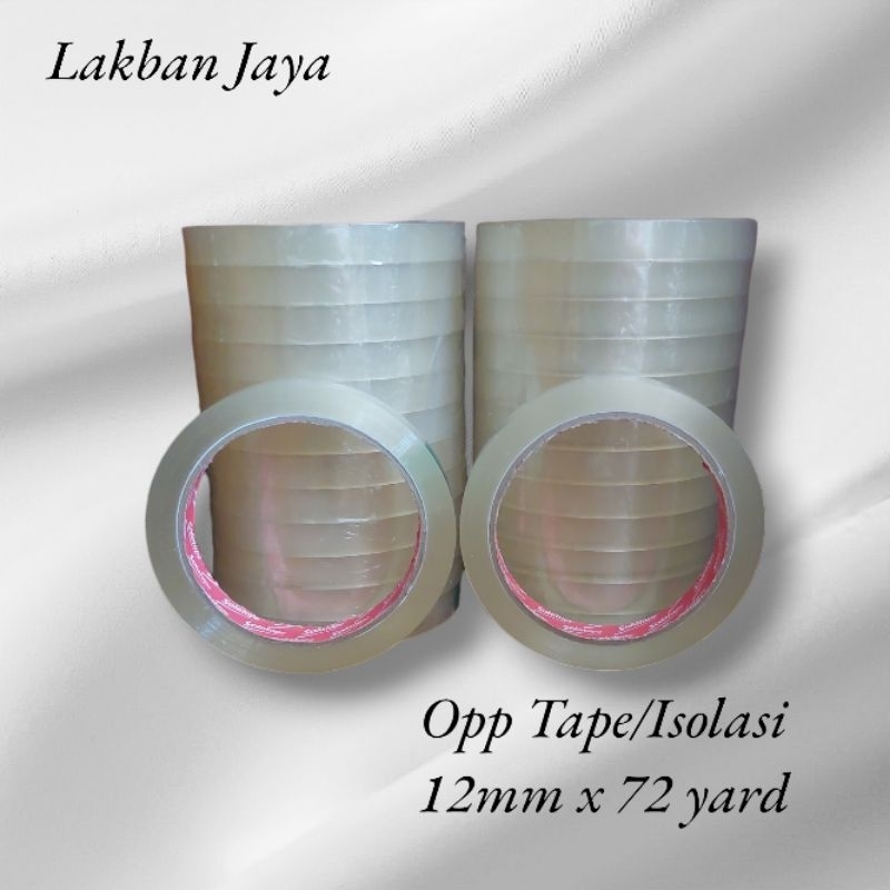 

ISOLASI LAKBAN BENING KECIL UK 12MM X 72YARD -SOLATAPE- MURAH DAN BERKUALITAS