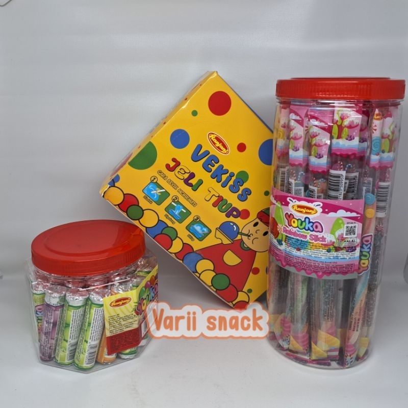 

Permen Ranjani Vekiis Jelly Tiup Youka Rainbow Stick Youka Gummy Roll