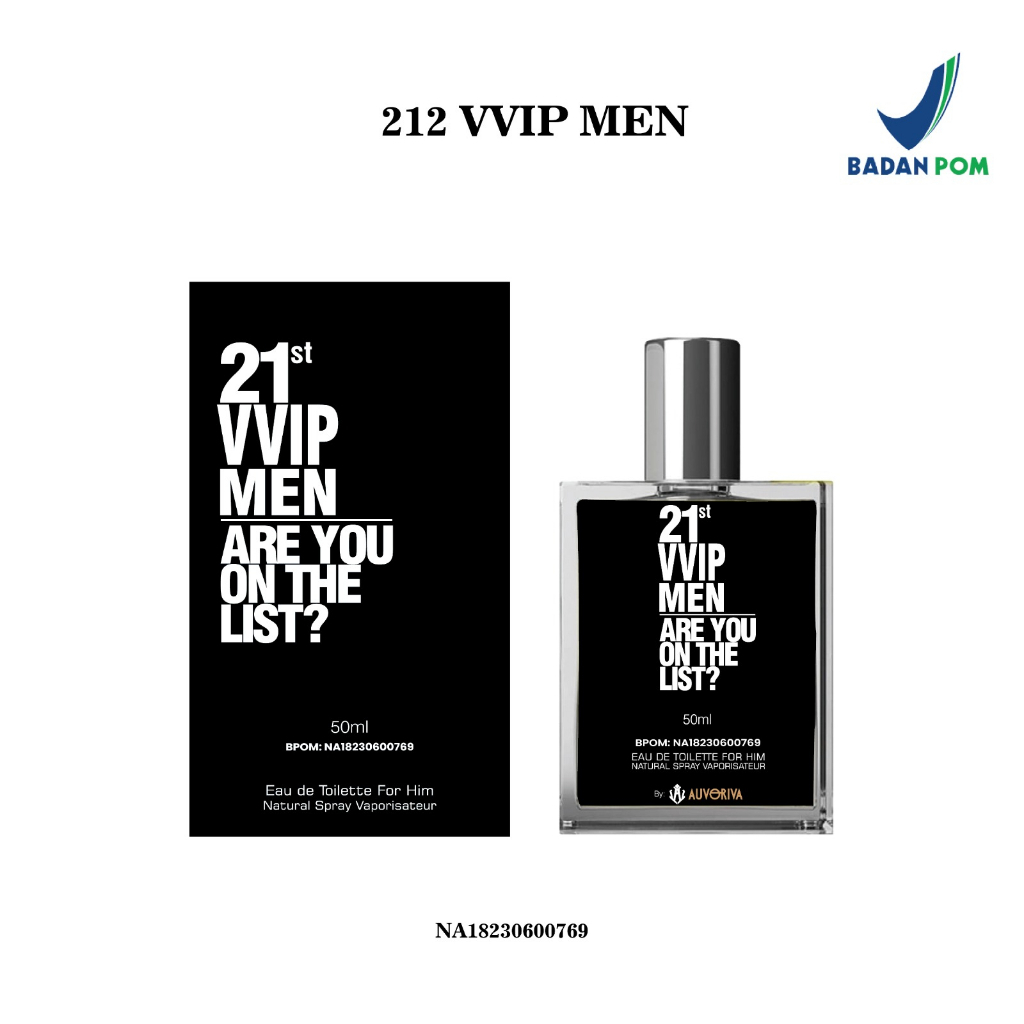 Parfum 212 Vvip Men 50ml Premium / Parfum 212 Vvip Men 50ml Best Seller / Parfum Pria Wangi Tahan La