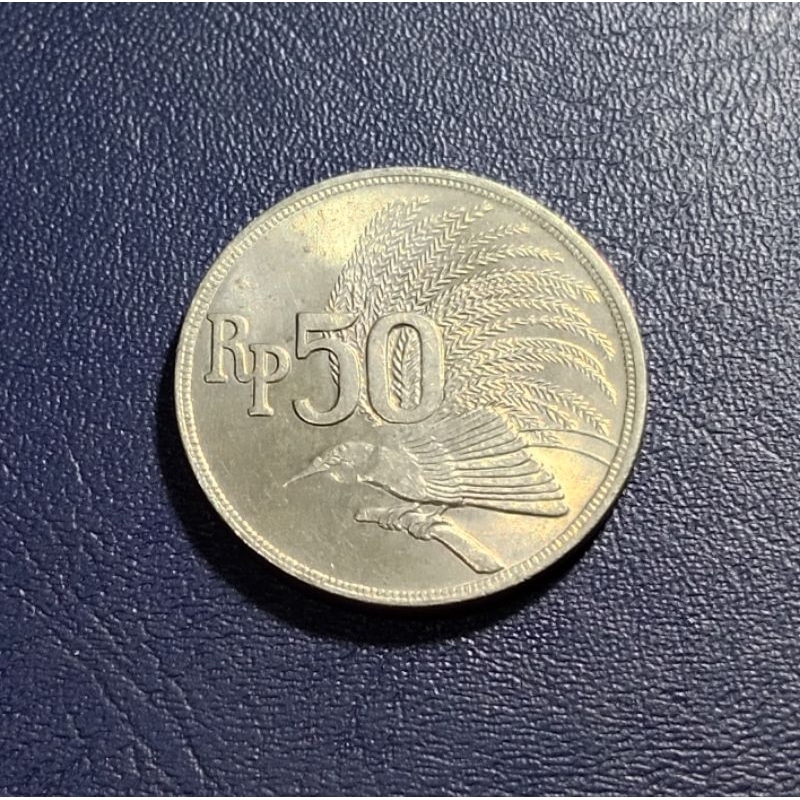 Koin Lawas Indonesia 50 Rupiah Cendrawasih 1971