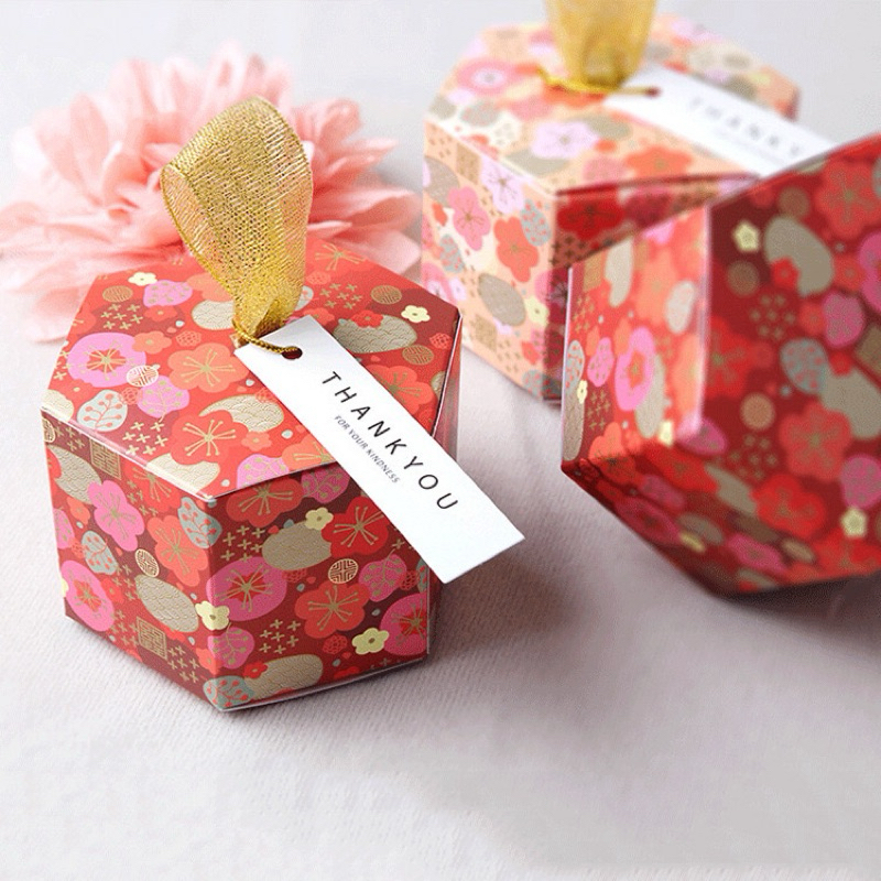 

Joyful Korean Hexagonal Gift Box / Kotak Permen Hampers / Wedding Gift Box / Oriental Paper Candy Box / Kotak Souvenir Nikahan Kado Packaging / Suvenir Kartun Box / Kotak Sangjit Teapai Bonbon / Kotak Permen Coklat