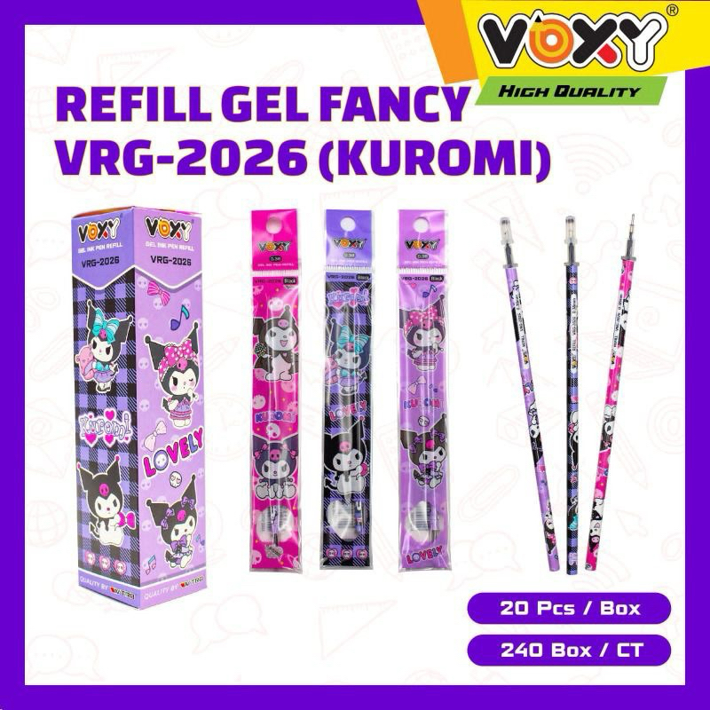 

[1Pack=20pcs] Refill Gel Pen Kuromi Fancy- Isi Ulang Pulpen Gel Lucu- Isi Pulpen Gel Animasi-Refill gel barbie