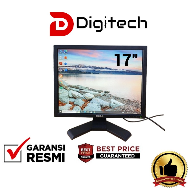 Layar Monitor Komputer DELL 17 Inch Kotak Gambar Jernih Normal Monitor 17"