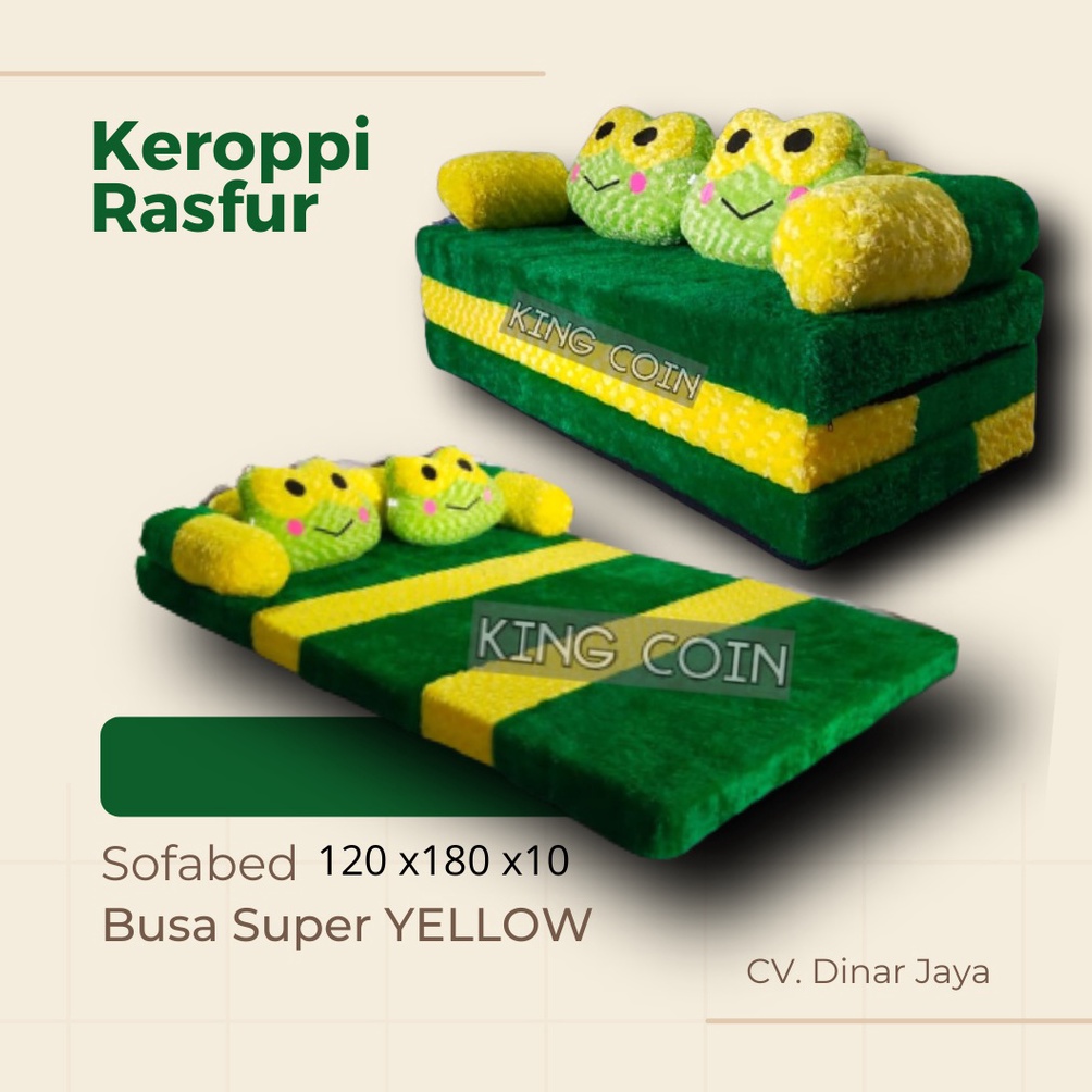 KODE H48S Kasur Busa Lipat Sofabed Bulu Rasfur Sofa Bed Kasur Duduk Karakter Minimalis Vacum In The 