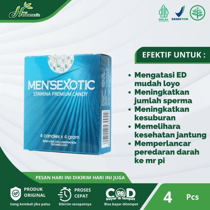 Permen Stamina Pria Dewasa Premium Candy Rasa Mint - 1 Pack Isi 4 Pcs