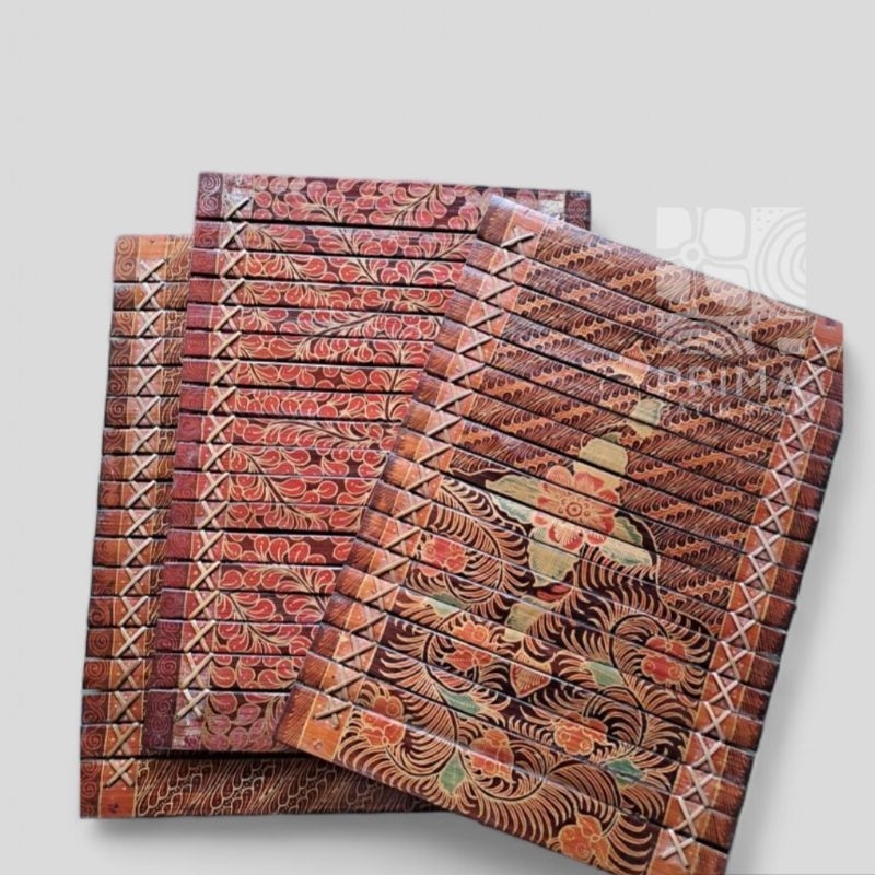 Alas Piring Bambu Batik | Alas Piring Unik | Souvenir Jogja Khas