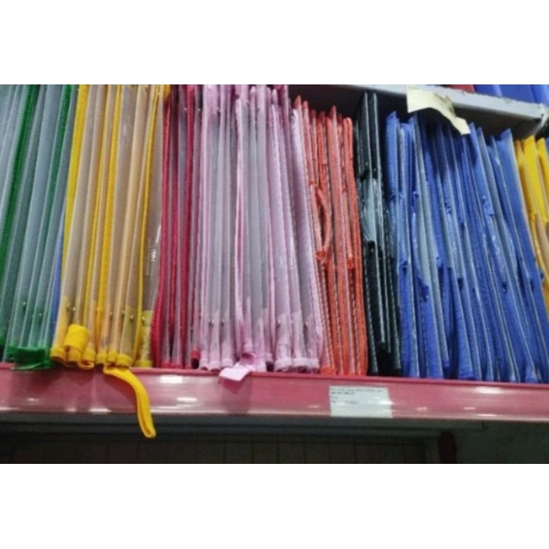 

TOPLA ZIPPER BAG FOLIO - JARING ZIPPER BAG map plastik resleting/tas dokumen || beli 10 bonus 1